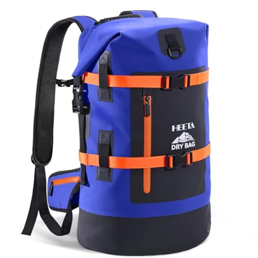 

Dry Bags Waterproof Backpack 40L for Men and Women Roll Top Heavy Duty Cushioned Hiking Backpack for Kayaking Boating Paddle Bo