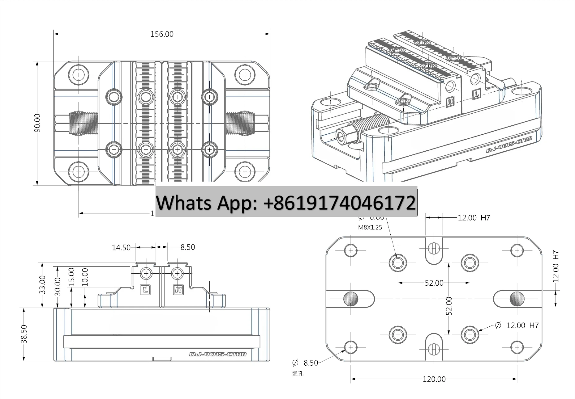 Four or five axis clamp self-centering vice concentric vice
