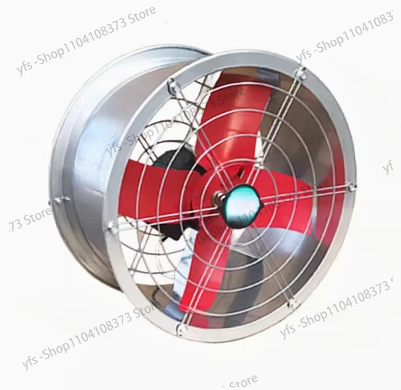 

10/12 Inch Round High-speed Kitchen Exhaust Fan Strong Cylinder Duct Fan Silent Axial Flow Industrial Exhaust Fan High Power