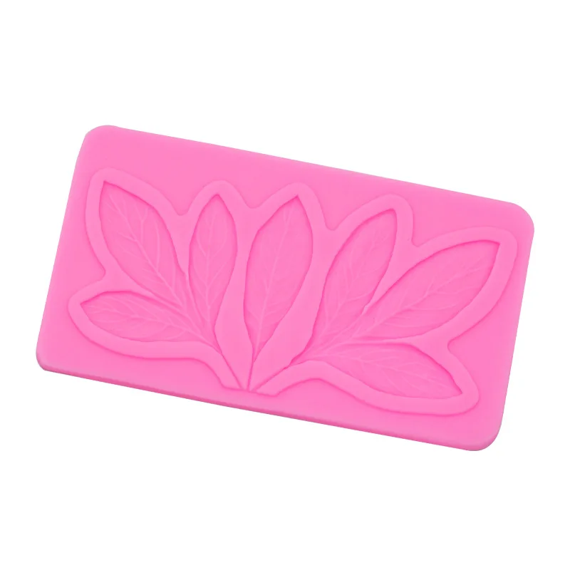 Peony Petal Leaf Texture Silicone Mold Fondant Cake Decoration Baking Accessories 17-733