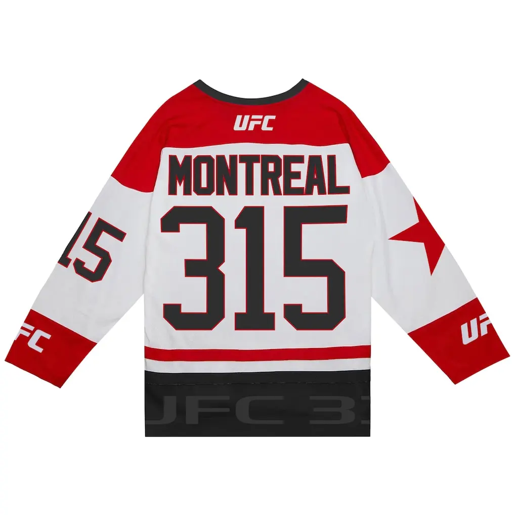 

Мужская быстросохнущая футболка большого размера с круглым вырезом и длинными рукавами UFC 315, хоккейная майка Montreal, спортивный тренировочный топ на осень/зиму