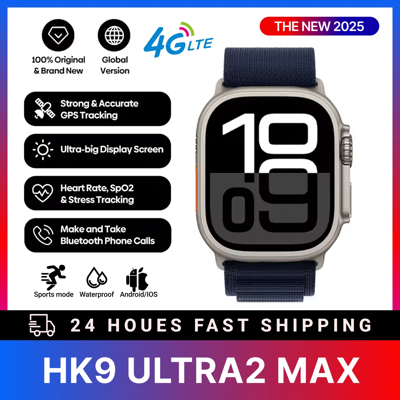 Reloj inteligente Original HK9 Ultra2 Max para hombre, pantalla AMOLED ChatGPT NFC BT llamada 2GB ROM, relojes GPS PK HK8 HK9 Pro Max, reloj inteligente para hombre