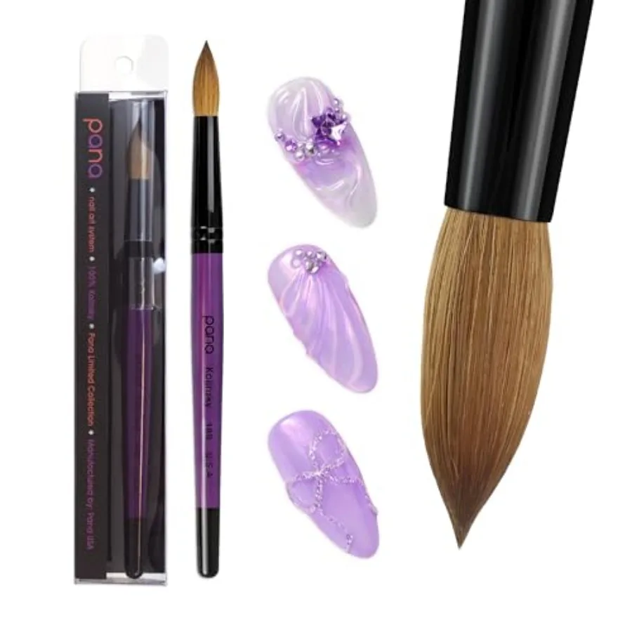 Profession Wood Kolinsky Acrylic Nail Brush :, 8, 10, 12, 14, 16, 18, 20, and 22 PANA Brand High End Quality 0% Pure Kolinsky H
