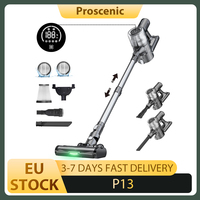 Proscenic P13 Cordless Stick Vacuum Cleaner 45Kpa Suction LED Display Max 45mins Runtime 1.2L Dustbin Anti-tangle Roller Brush