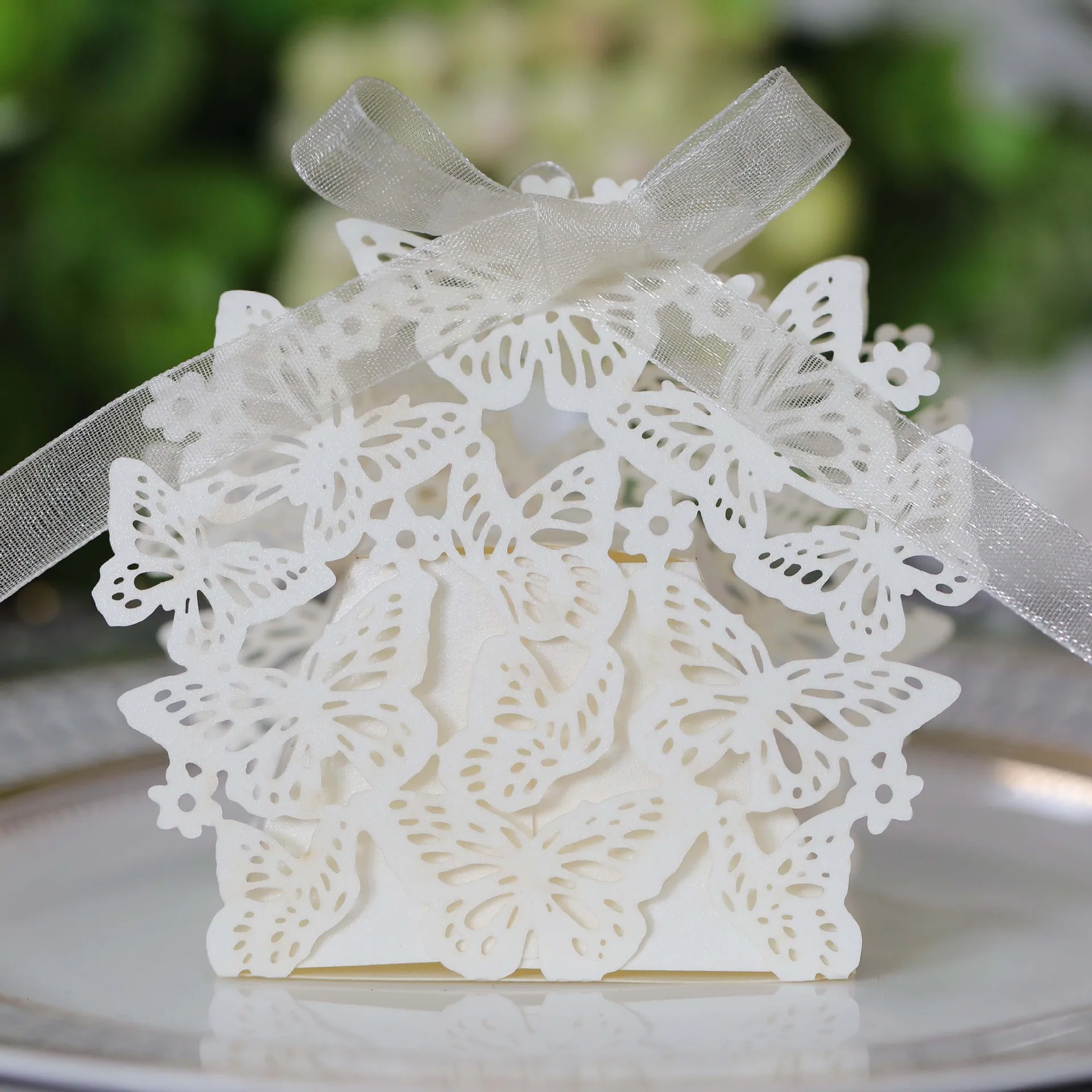 Laser Hollowed Out Butterfly Candy Boxes, Wedding Chocolate Box, Gift Boxes,  Party Favor, 50 Pcs