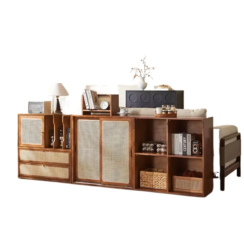 combin ation cab inet living room st orage boo kcase locker multi-func tional integrated floor locker