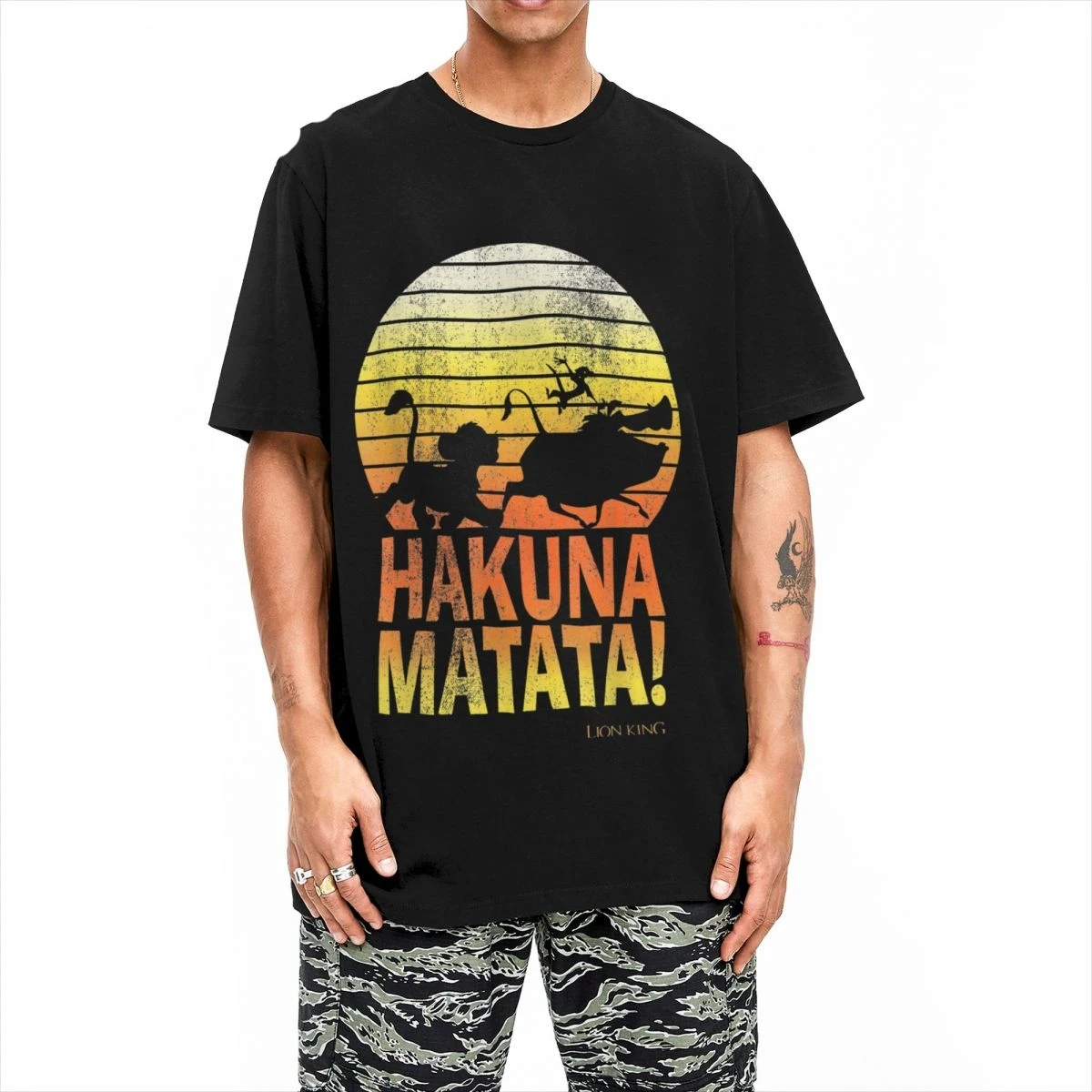 Lion King for Men Women T Shirts Hakuna Matata Retro Fashion Tees Short Sleeve T-Shirt 100% Cotton New Arrival Clothing