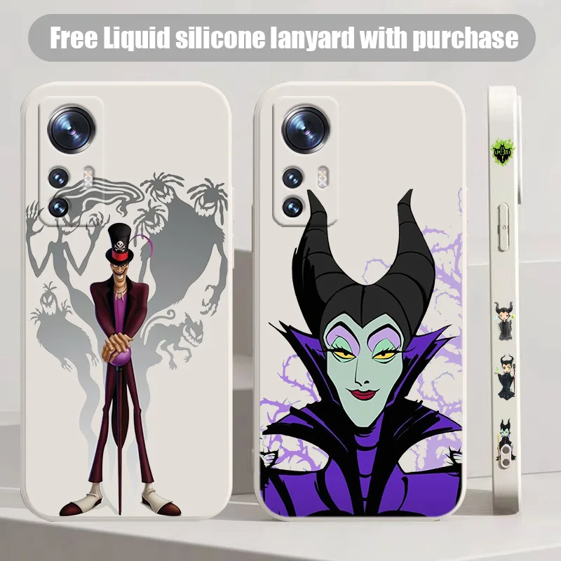 Disney villain Maleficent For Xiaomi Mi A3 9 10 11 12 13 Note 10 Lite SE T X i Pro Liquid Left Rope Phone Case Soft Shell Cover