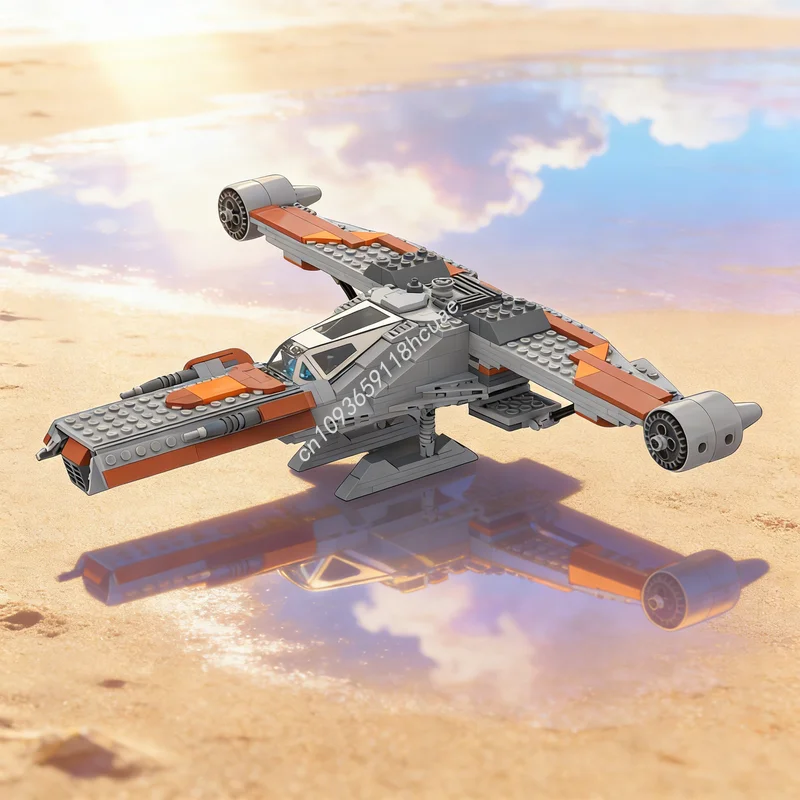 451 pièces MOC Star Battle KSE L 2 Promachos Scout Fighter Modèle de blocs de construction Architecture Cadeaux de Noël Jouet Idée créative