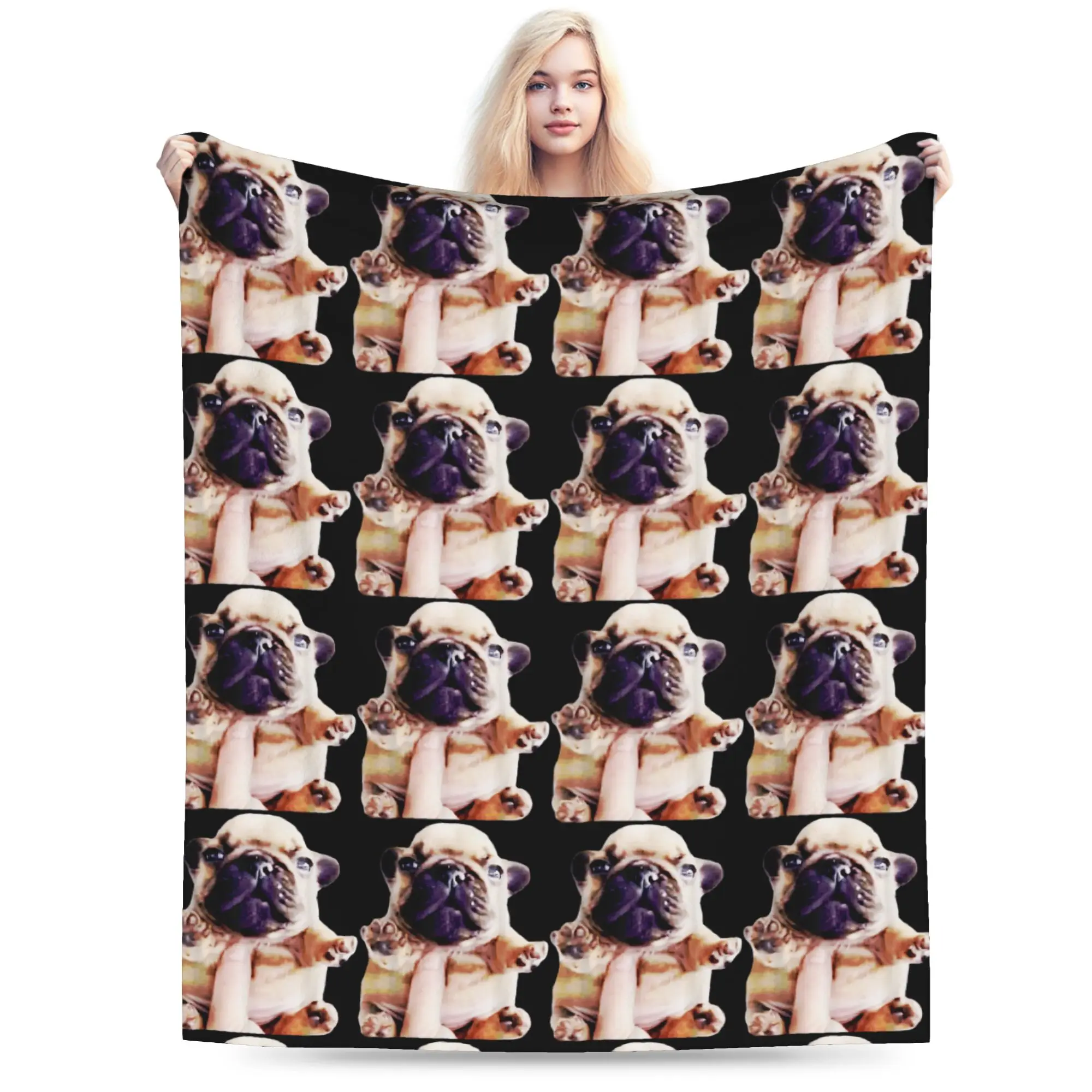 Pibble Meme Dog Brainrot Wash My Belly Meme Blanket Super Soft Plush Throw Blanket For Home Decor Flannel Bedspread Bed Cover