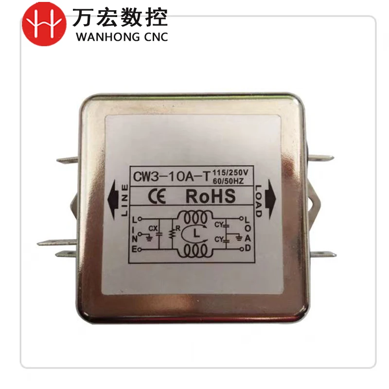 Фильтр электромагнитных помех 10A 20A 30A 220V AC 50/60HZ Фильтр питания Однофазный фильтр электромагнитных помех переменного тока