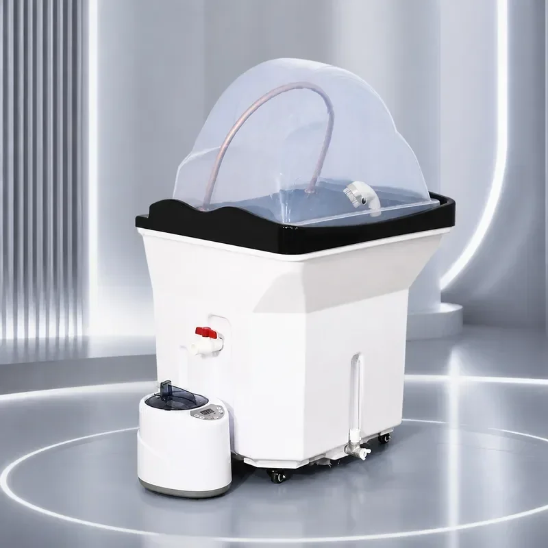 Mobile Water Storage Hair Treatment Shampoo Machine with Splicing Head and Water Circulation System for Beauty Use
