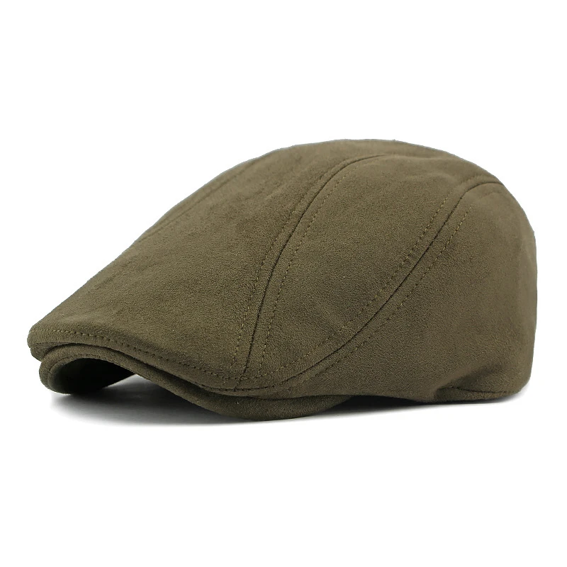 yuliacc Mode Berets Männer Frauen Frühling Herbst Wildleder Hüte Fischgräten Flache Kappe Klassische Künstler Maler Hut Männlich Weiblich Baskenmütze Kappe Gorras 6