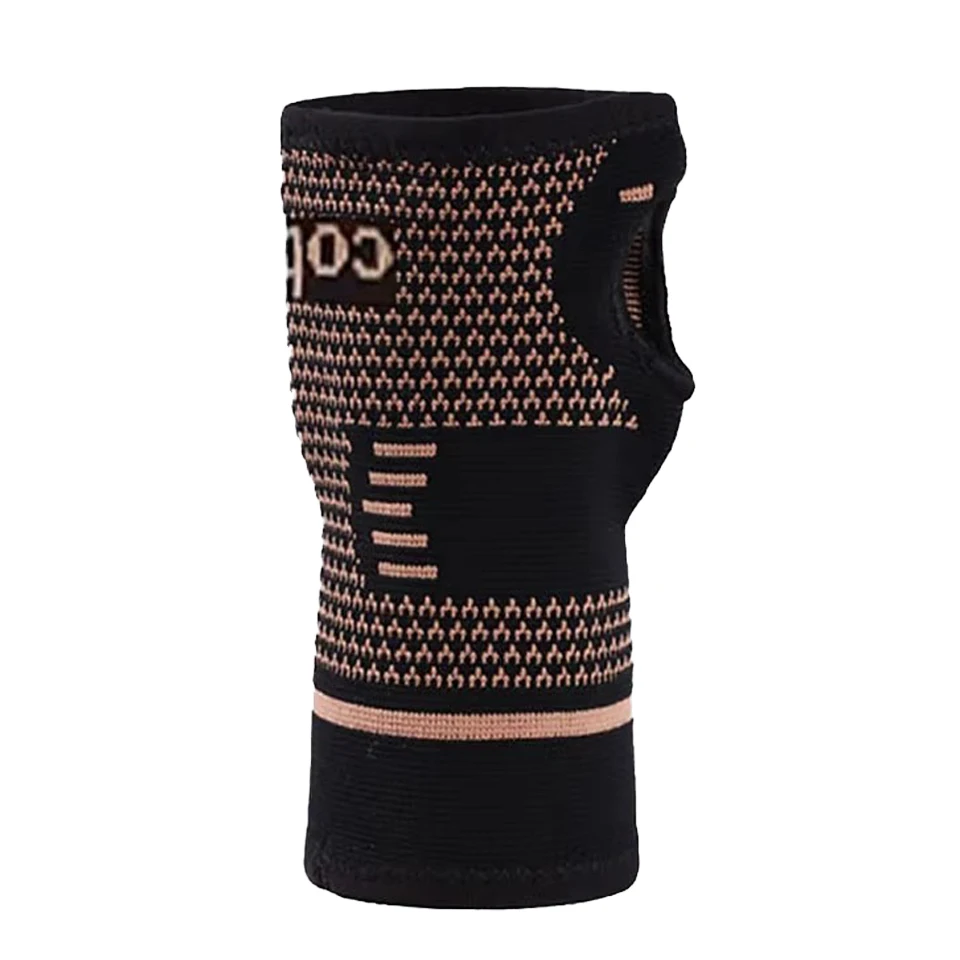 GETINFIT 1Pcs Breathable Wrist Support Copper Contained Nylon Knit Wrist Support Elastic Compression Sports Palm Support Unisex image 5