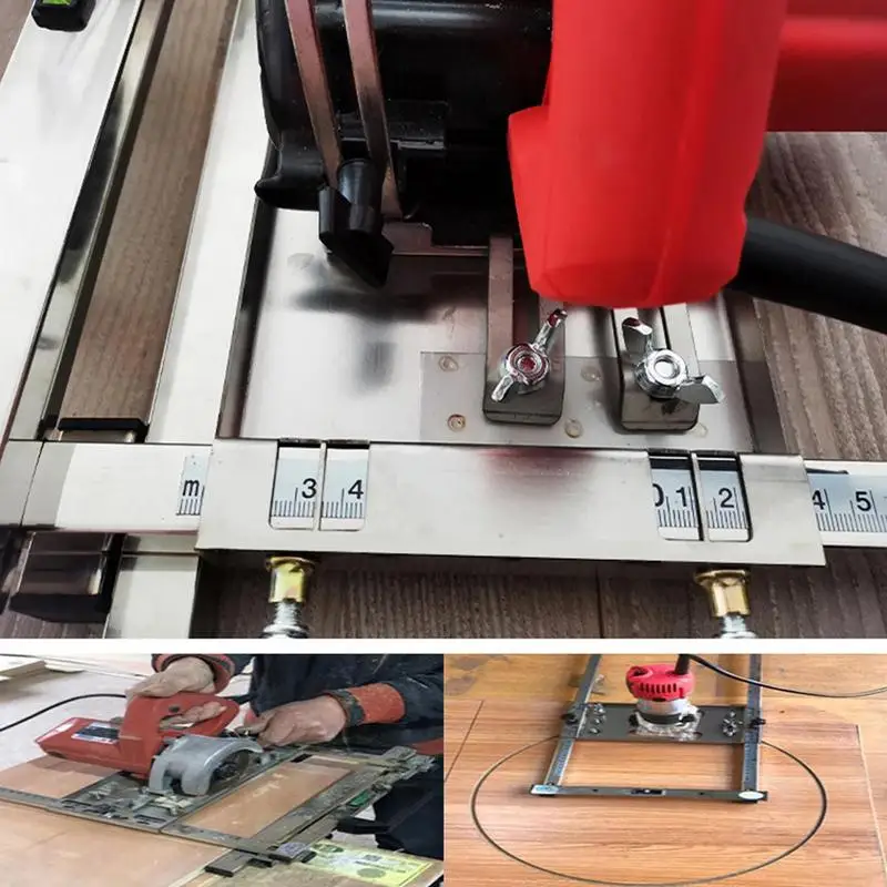 Imagem -03 - Woodworking Edge Guide Circular Saw Guide Posicionamento Ferramenta de Corte Trimmer Guide Machine 32 cm 75cm Range Aço Inoxidável