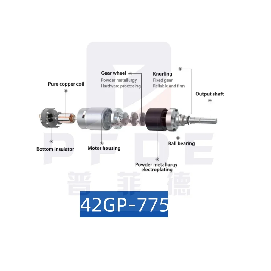 42GP-775 12v24v تيار مستمر المخفض المحرك الكواكب والعتاد عالية الطاقة عزم دوران عالي مايكرو سرعة تنظيم محرك منخفض السرعة D محور 8 مللي متر/10 مللي متر