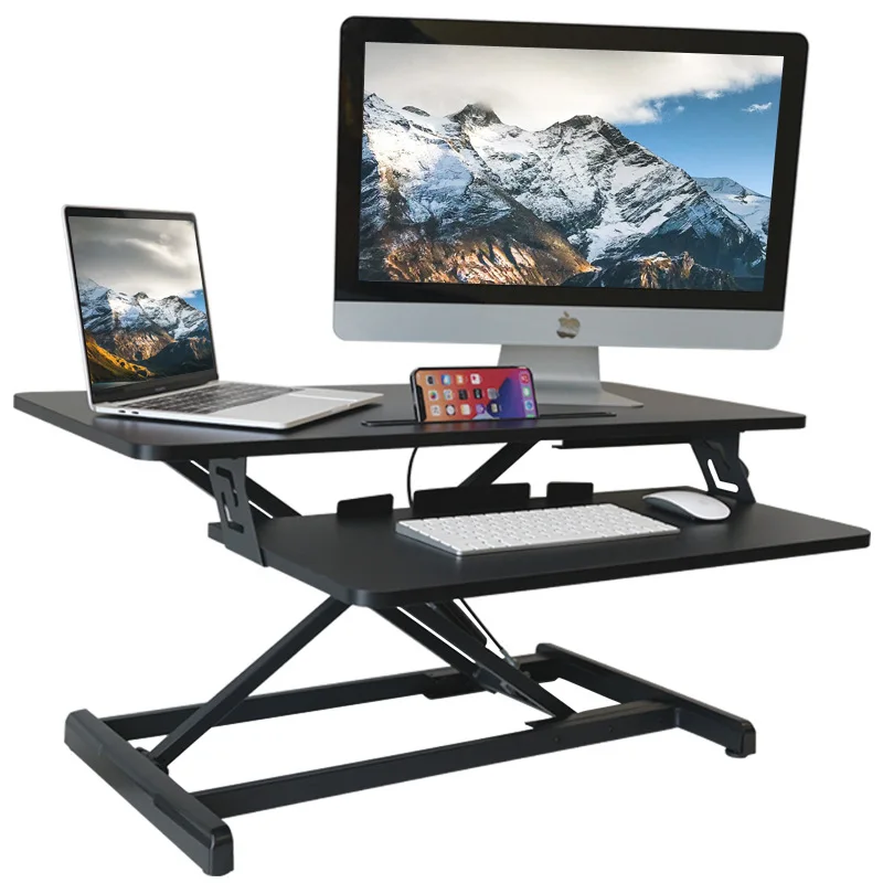 Stand-up laptop lifting table, folding desktop desk, monitor raised frame, workbench table