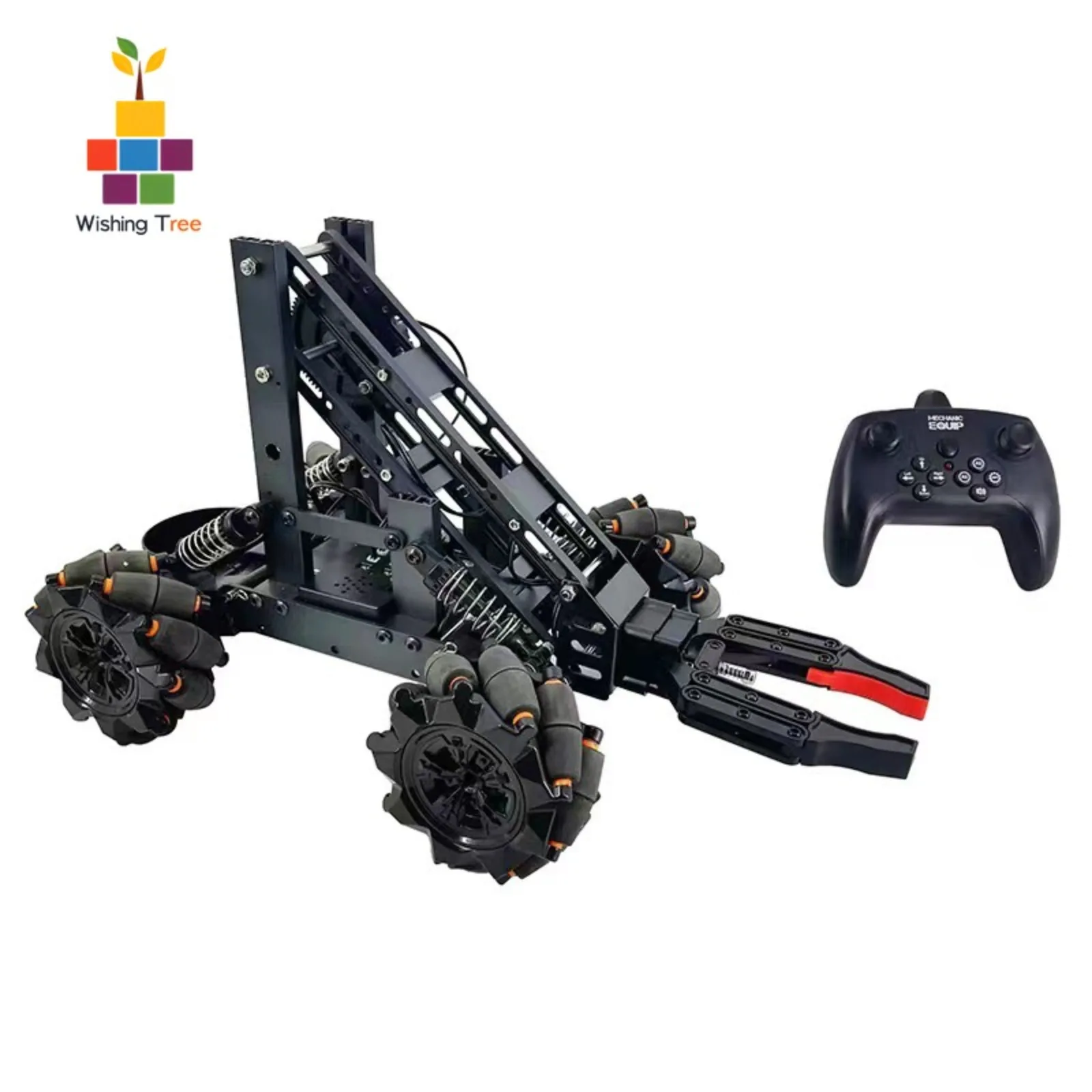 لعبة سيارة التحكم عن بعد المصنوعة من سبيكة قابلة للبرمجة للأطفال 2 في 1 طقم بناء روبوت مع ذراع ميكانيكي للتسلق