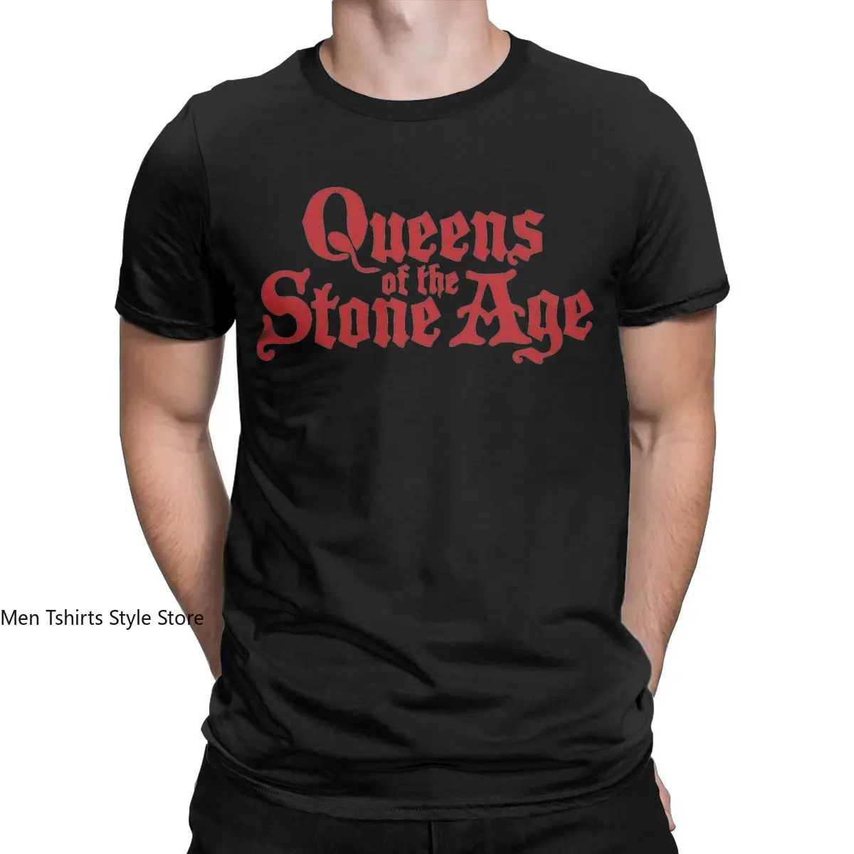 Queens Of Stone Age Men's T Shirt Novelty Tees Short Sleeve Crew Neck T-Shirts Pure Cotton Summer Tops