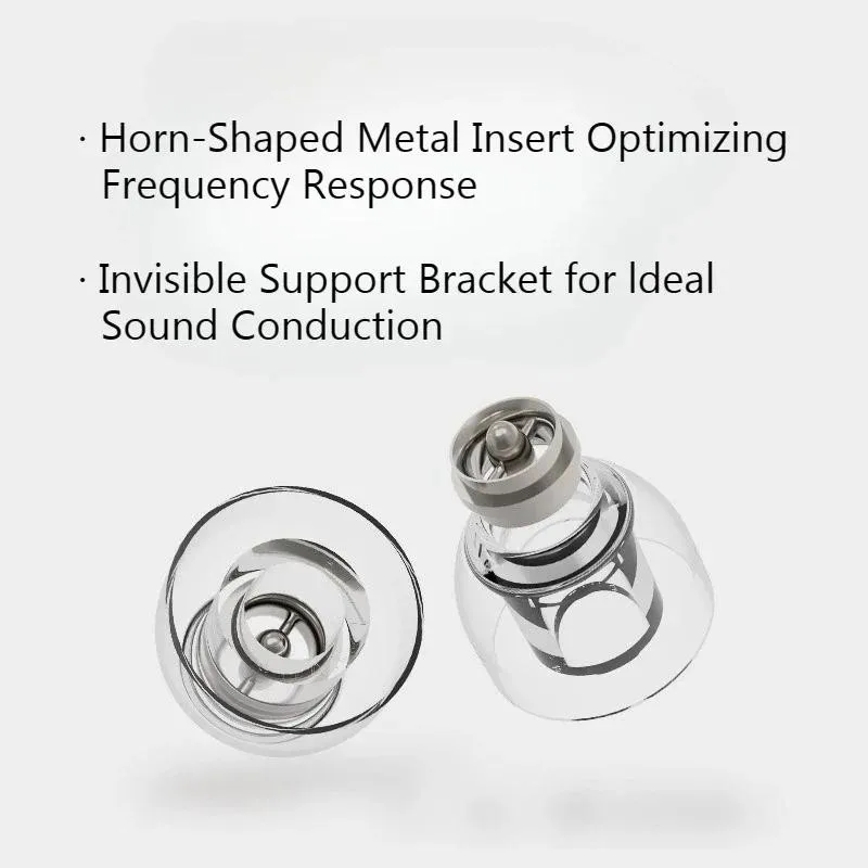 SHANLING SE100 Silicone Eartips Ear Tip Built-In Metal Divider Reducing Second Harmonics Reducing Distortion
