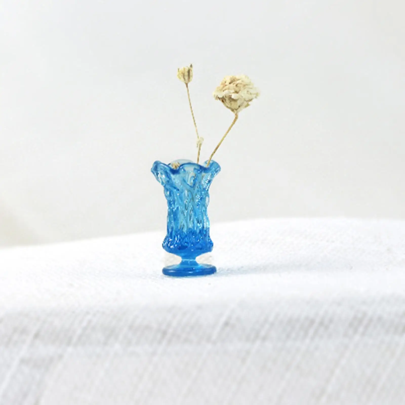

Miniature Dollhouse Vase Dark Blue Resin Flower Pot 1 12 House Accessories for Kids Playroom