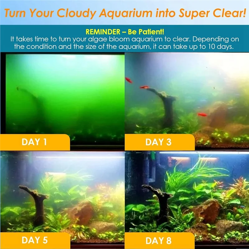 

A82I-Aquarium Filter Fish Tank Filters Green Water Cleaning Filter Pump , Dual Mode Flow Rate And Direction US Plug