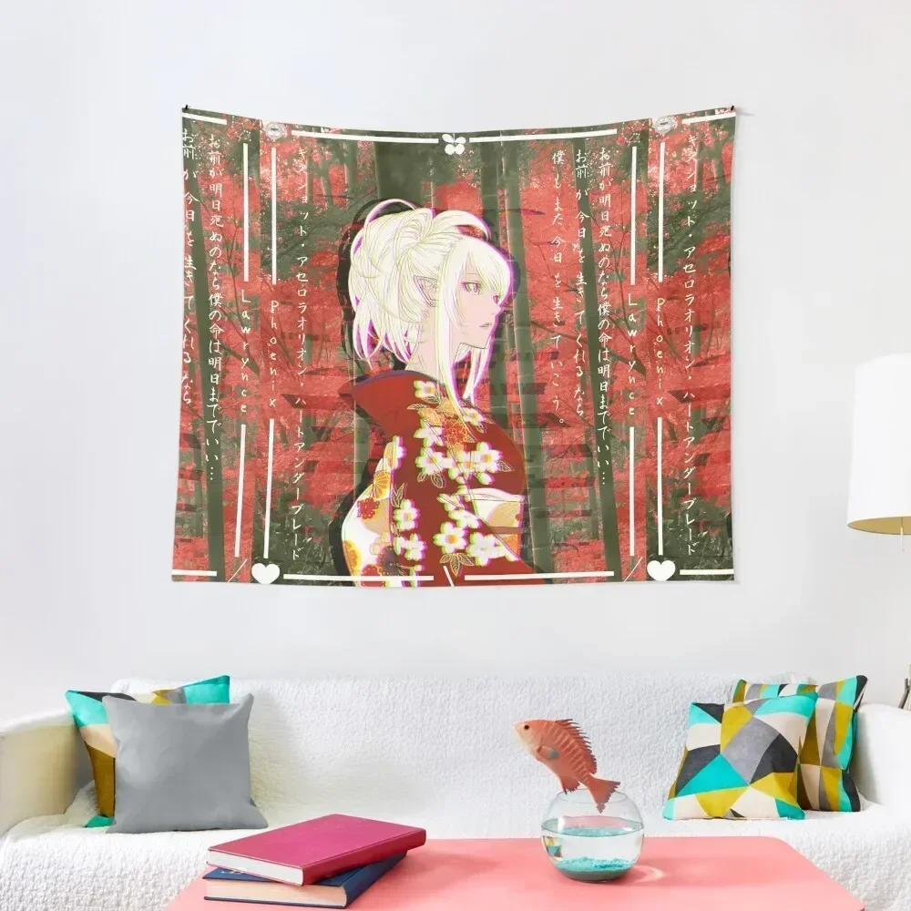 Kiss Shot Yukata Glitch Tapestry Wall Coverings Aesthetic Room Decorations Decorations For Your Bedroom Tapestry