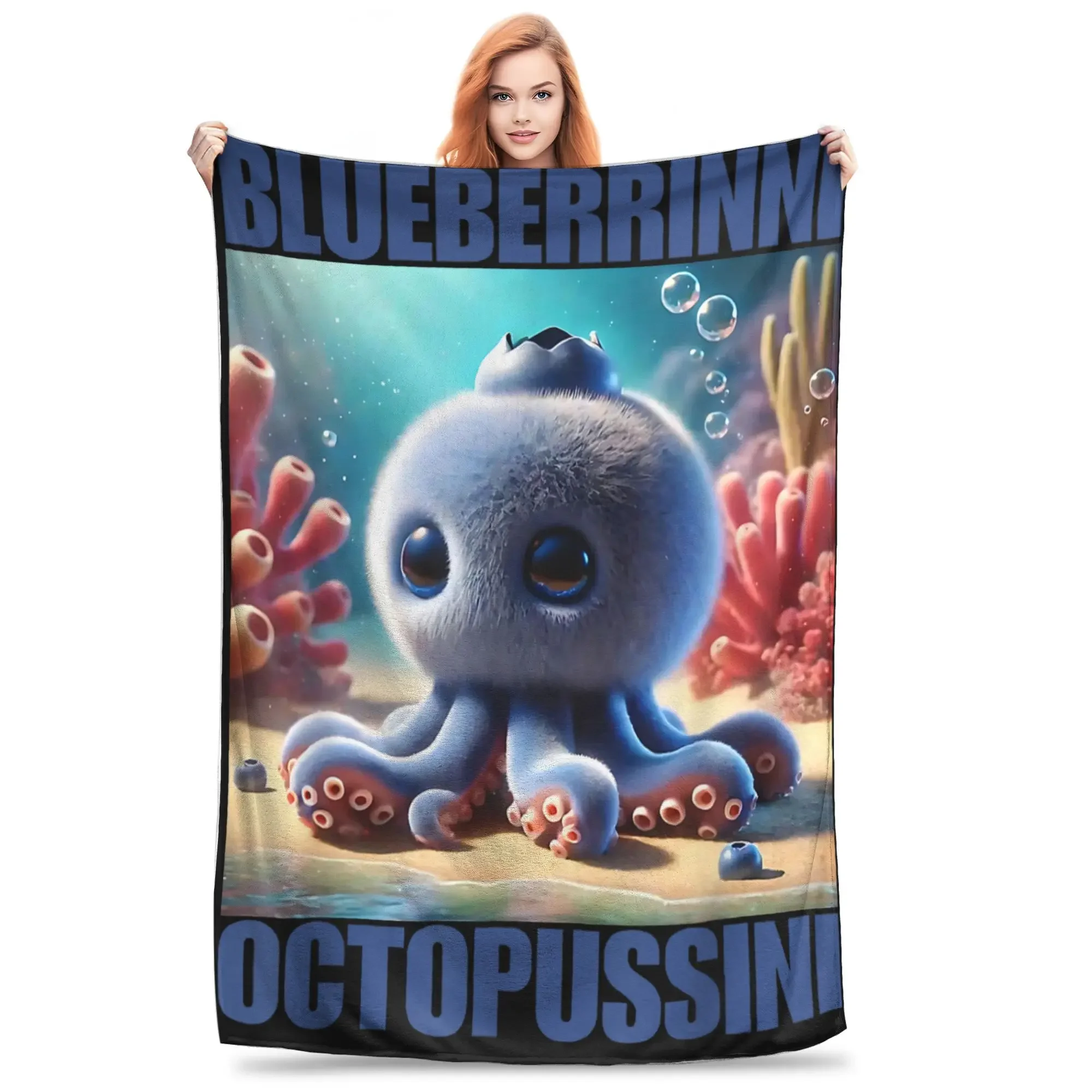 Manta de franela de felpa muy cálida con diseño de meme cerebral   para cama, regalo perfecto