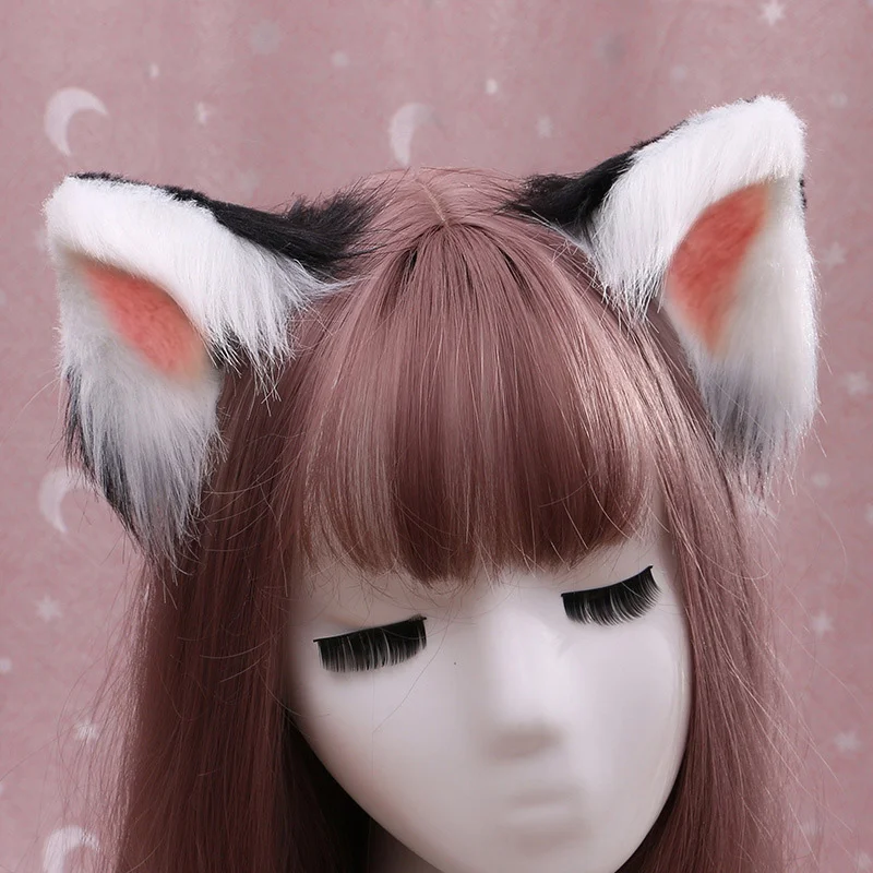 8 Colors Cartoon Cat Ears Hairband Headwear Fur Ear Cat Cosplay Head Band Hair Accessories for Women Girls Kid Party Headband