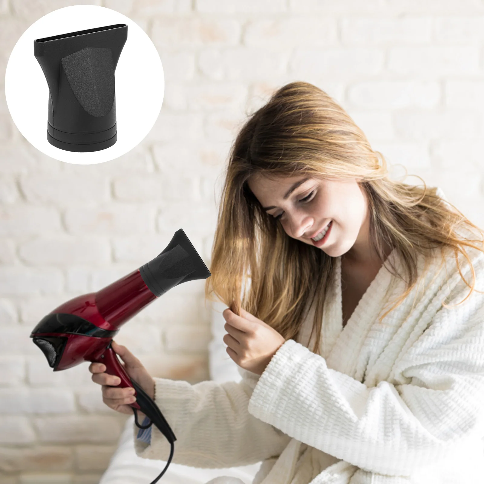 

3Pcs Hair Dryer Nozzle Plastic Nylon Durable Black Replacement Blow Dryer Diffuser Salon Hairdressing Styler Concentrator Tool