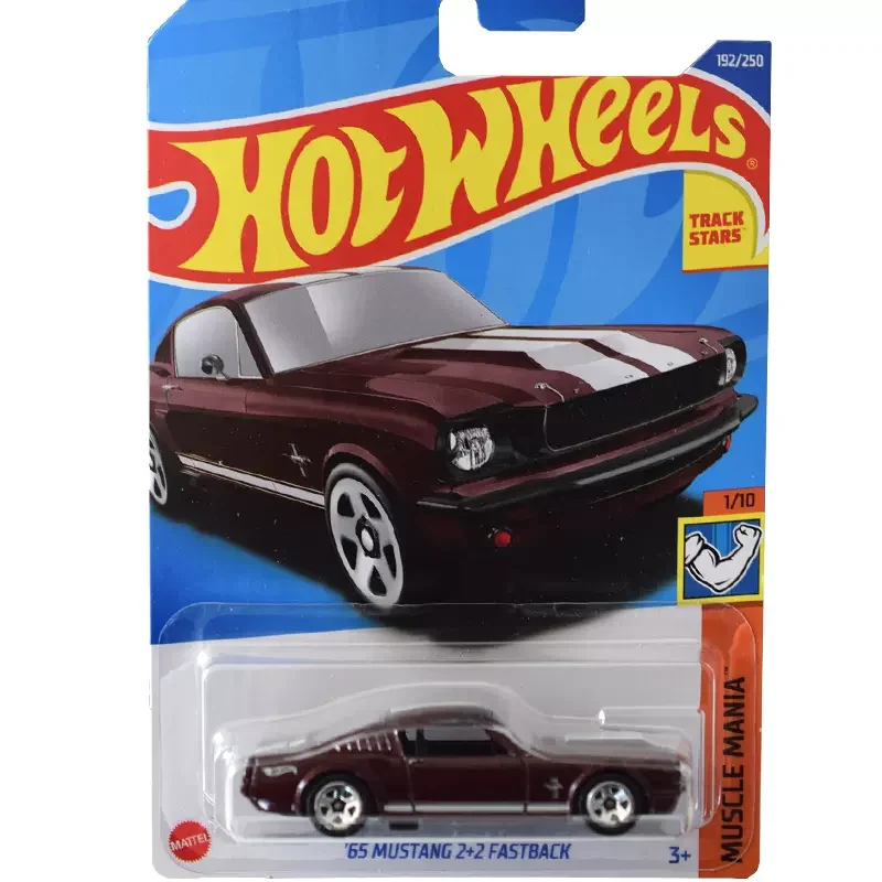 Original Hot Wheels 1:64 Traffic Car Metal Model \'65 Mustang 2+2 Fastback series Muccle  Boys Toys  Children