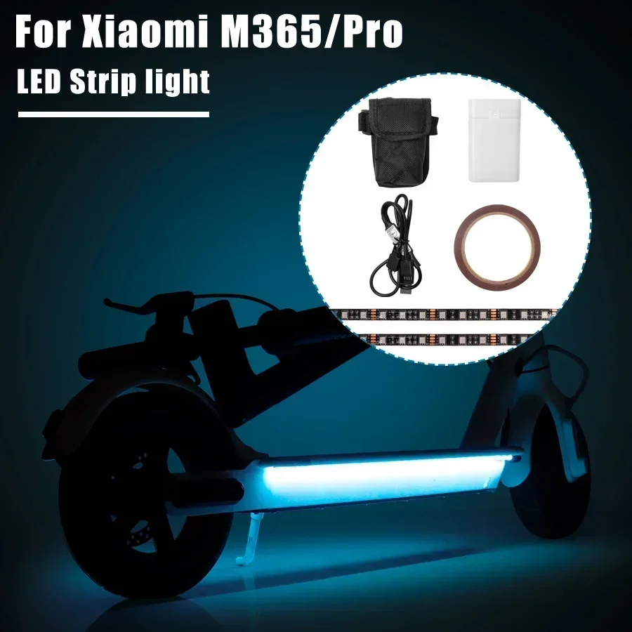 مقاوم للماء سكوتر سلامة ليلة ضوء LED قطاع متعدد الألوان ل Xiaomi M365 1s Pro Pro2 MI3 سكوتر كهربائي مصباح يدوي