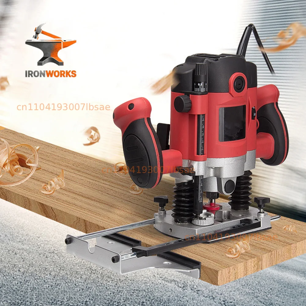 2100W Woodworking Electric Trimmer  Wood Engraving Slotting Trimming Machine Carving Router Slotting With Milling Cutter