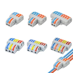 1/5pcs Kabel Connectoren Mini Universele Compact Dirigent Push-In Terminal Blok Quick Lente Splicing Draad Voor Thuis