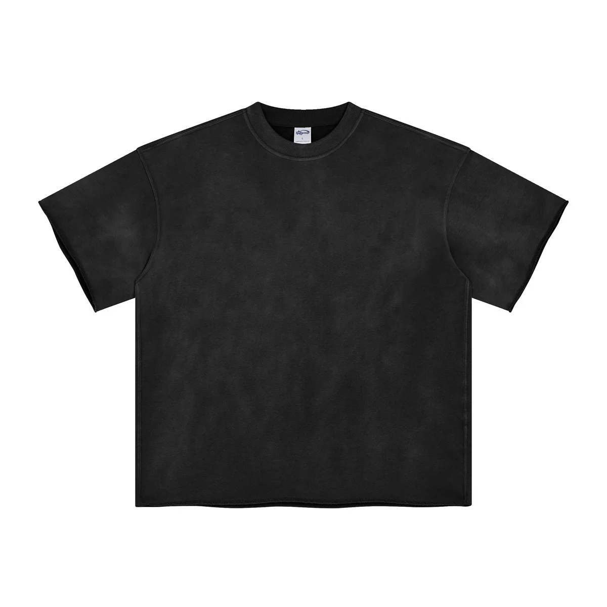 Custom LOGO men\'s summer 360G cotton polyester spray dyeing washing water light brushed short sleeved shorts couple set