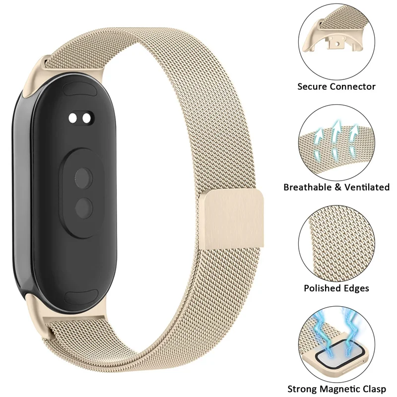 Anello Milanese per Xiaomi smart Band 8-NFC wristband Miband8 smartwatch braccialetto di ricambio mi band 8 accessori versione globale