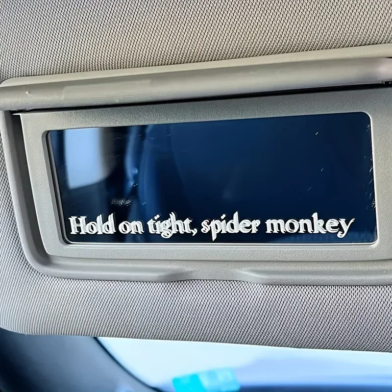 Hold On Tight Spider Monkey Sticker, Waterproof Vinyl Decal, Cute Personality Decor for Car Rearview Mirror Window Laptop Home