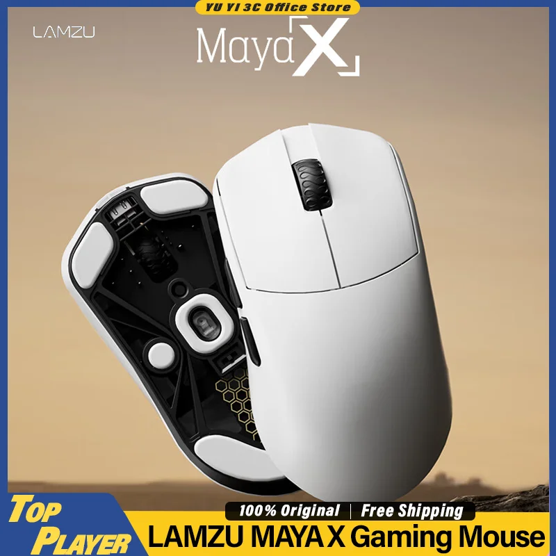 

Lamzu MAYA X Gaming Mouse Original PAW3950 Nordic52840 8K Polling Rate 750IPS 30K DPI 2.4G AURORA Wireless 47G Lightweight