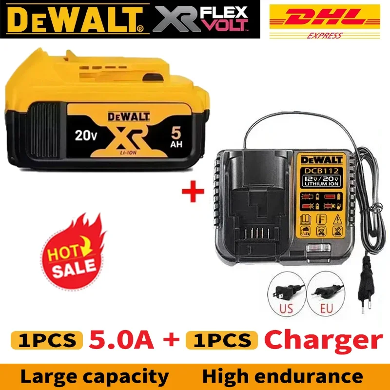 Original DEWALT Battery 20V/60V 9000mAh,dewalt 18v Battery,DCB200 DCB205 DCB206 DCD805 Power Tools Battery,dewalt 20V Charger image 3