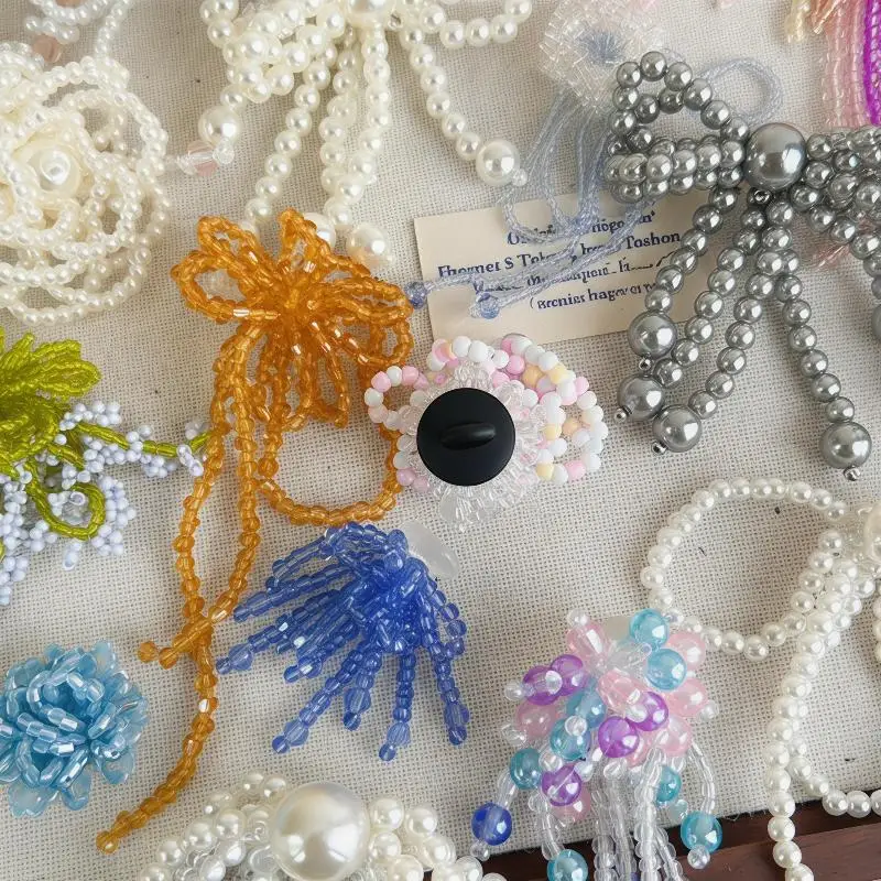 DIY Korean Beaded Flower Shoe Charms Clear Crystal Jelly Shoes Accessories Removable Clips For Sneakers Flats Sweet Decorations