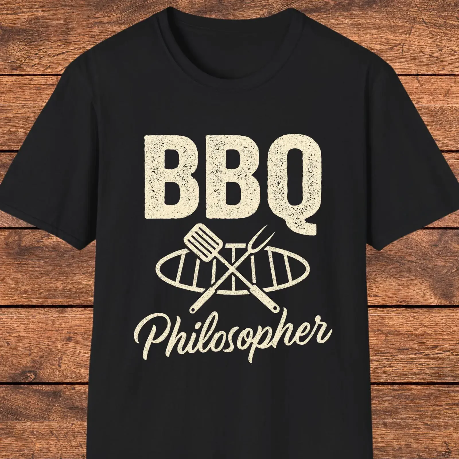 BBQ Philosopher Funny Grill Master T Shirt Barbecue Lover Cookout Pitmaster Dad Birthday for  vintage Washed homme
