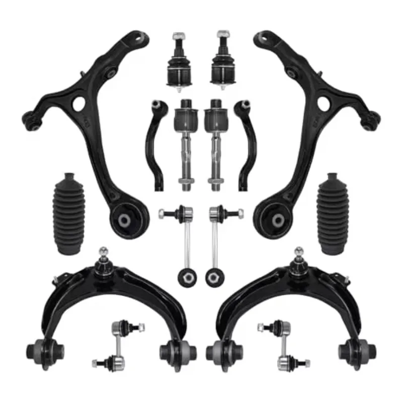 

Frenzybro 16 PCs Front Control Arm with Ball Joints Sway Bar Link Outer Inner Tie Rod Boot for 2004-2006 TL