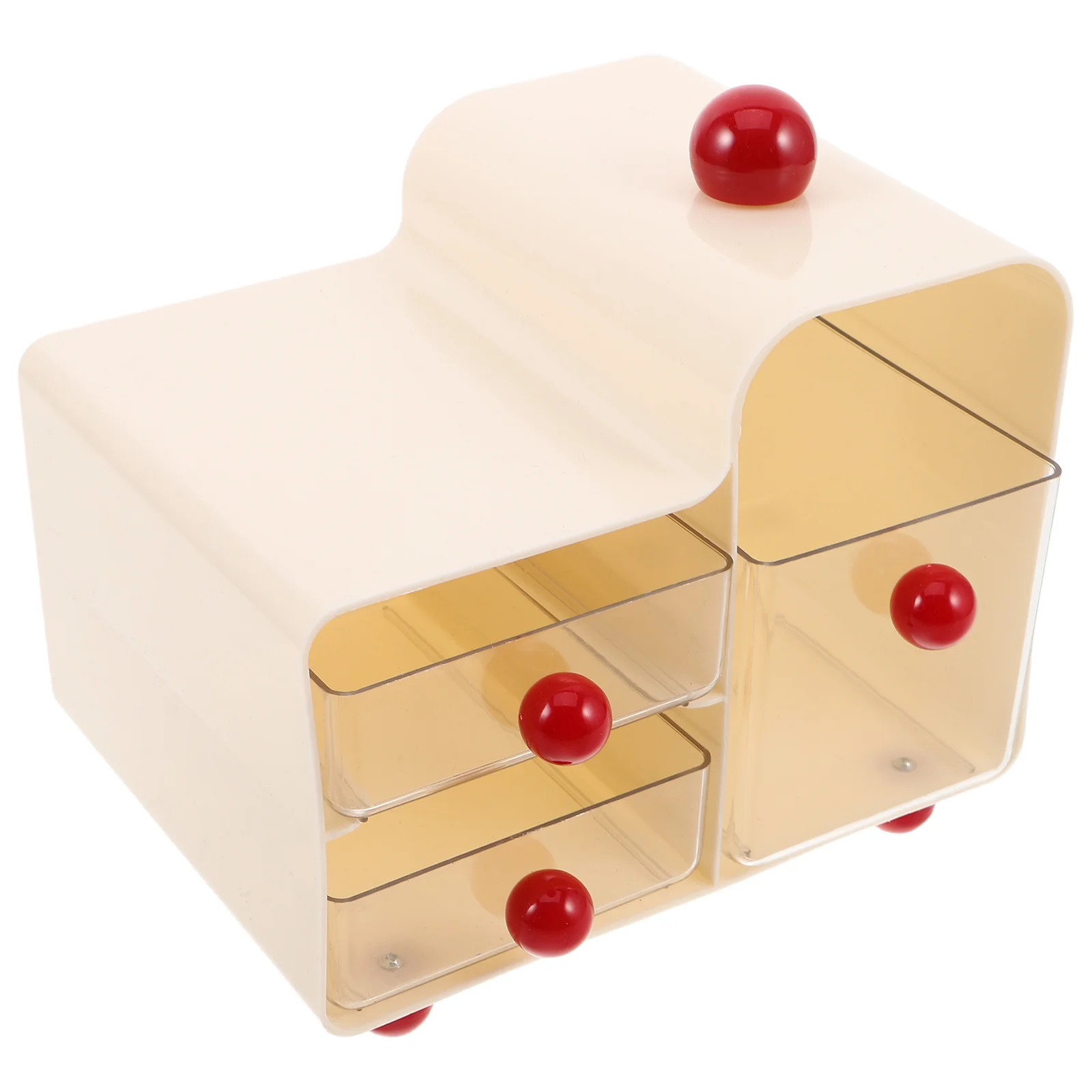 

Desktop Storage Box With Drawers Transparent Plastic Stationery Organizer For Desk Table Supplies Pencil Makeup