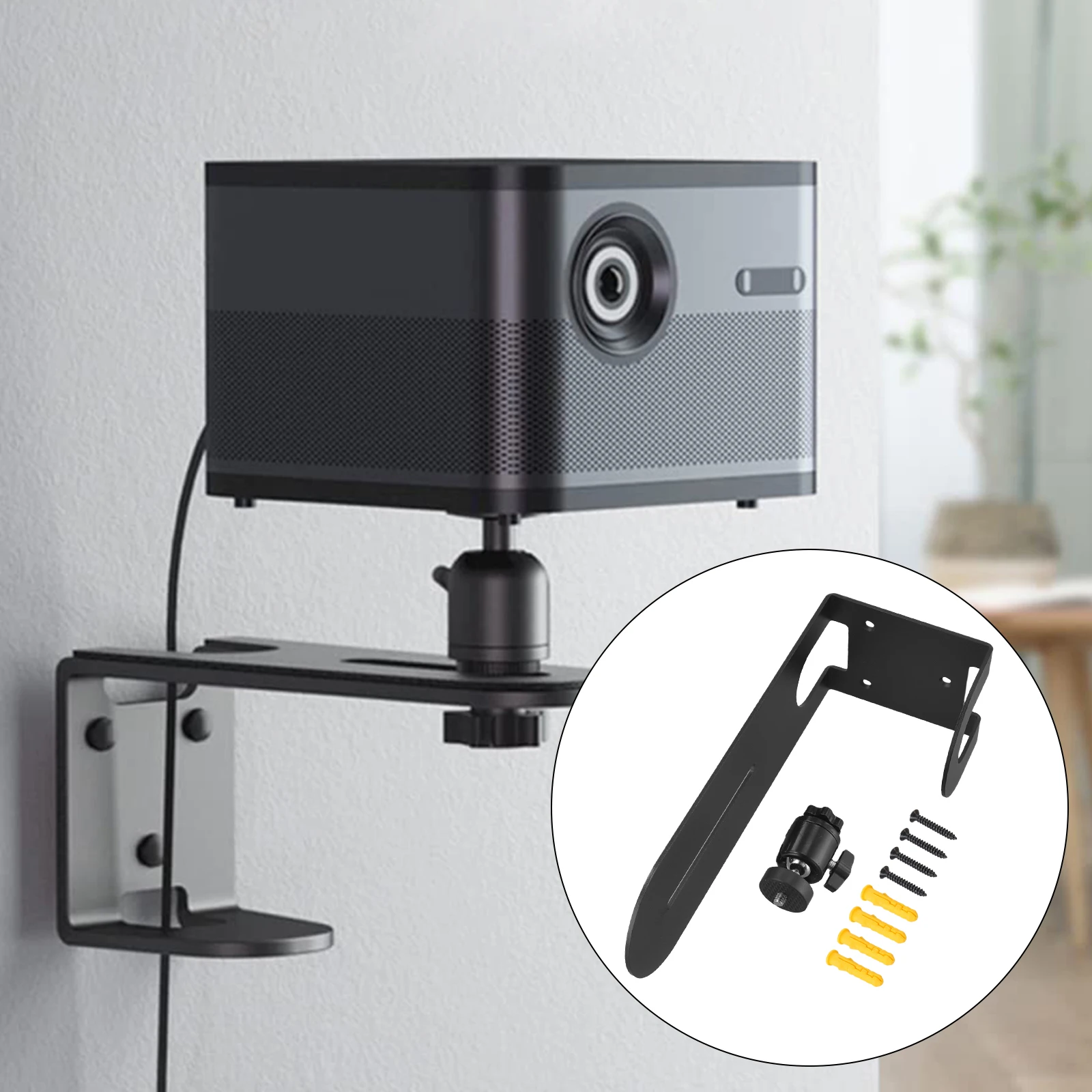 Kg Load Inch Screw Hole Mount Bracket Projector Screw Hole Adjustable Aluminum Metal Easy Installation Cm Inch