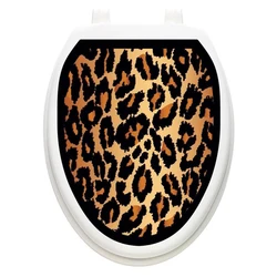 T365# Toilet Tattoo Leopard Brown Sticker Bathroom Toilet Cover Wall Stickers  Wc For Home  Decoration