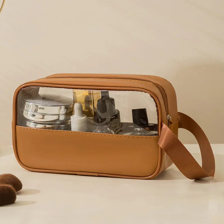 Kulturtasche für Damen und Herren, durchscheinender, wasserdichter Kosmetik-Reise-Organizer für Accessoires und Toilettenartikel – Detail 15