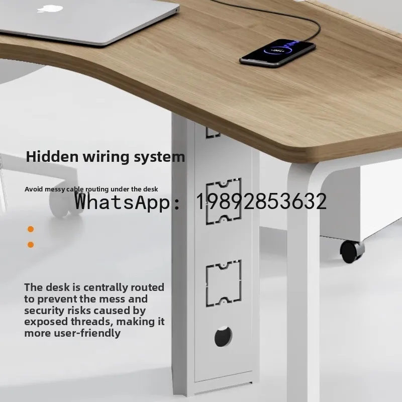 

DSA special-shaped office desk and chair combination staff table simple modern personality office table