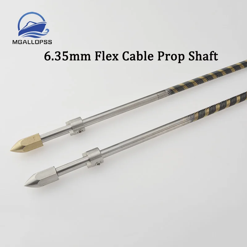 RC Boat Good Quality 6.35mm 1/4'' Flex Cable Prop Shaft Total L900mm Drive Dog Prop Nut For RC Boat Gas