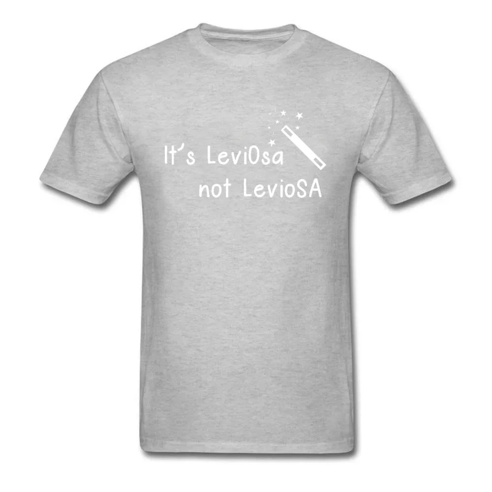 Its LeviOsa Not LevioSA Magic Incantation Letter T-shirts Summer/Autumn Short Sleeve Black Tsirt For Men 100 Cotton Cheap Tee