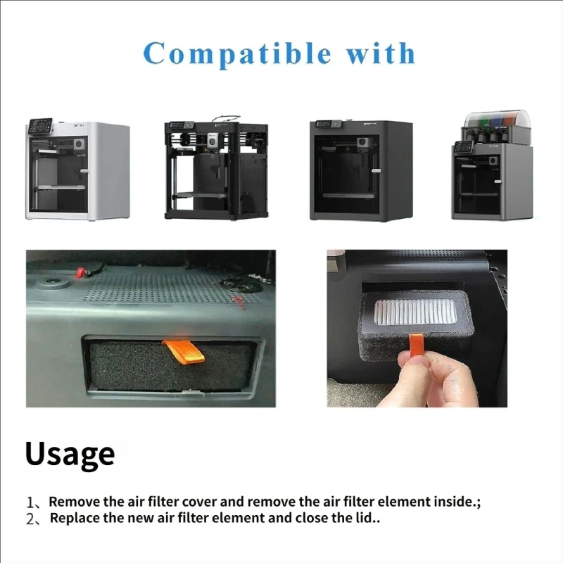 U55C Substitute Air Cleaner For X1 X1C P1S Printers Includes double Layer HEPA And Carbon System